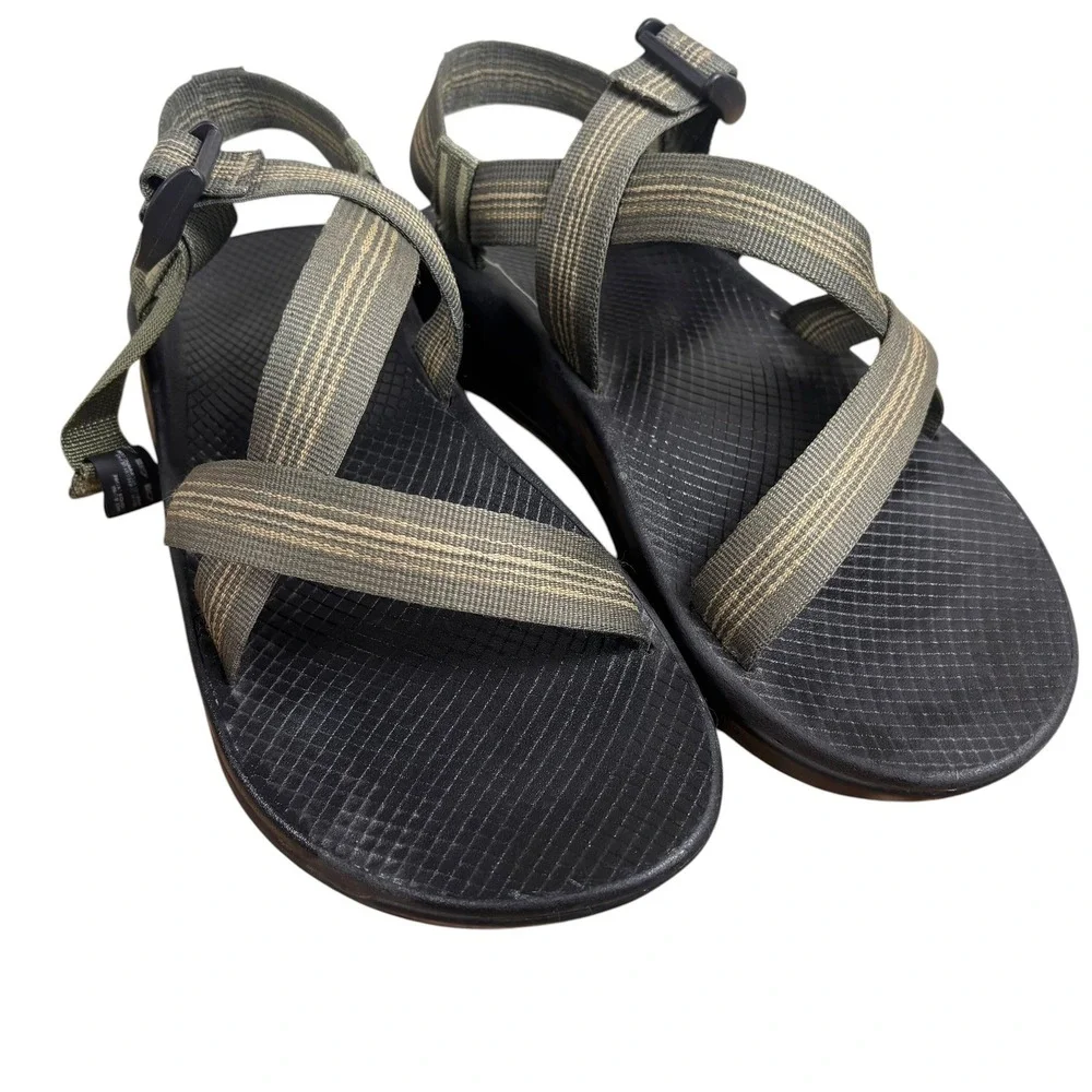 Chaco Z1 Classic Mens Sport Sandals Olive Green Strappy Hiking Shoes Size 10